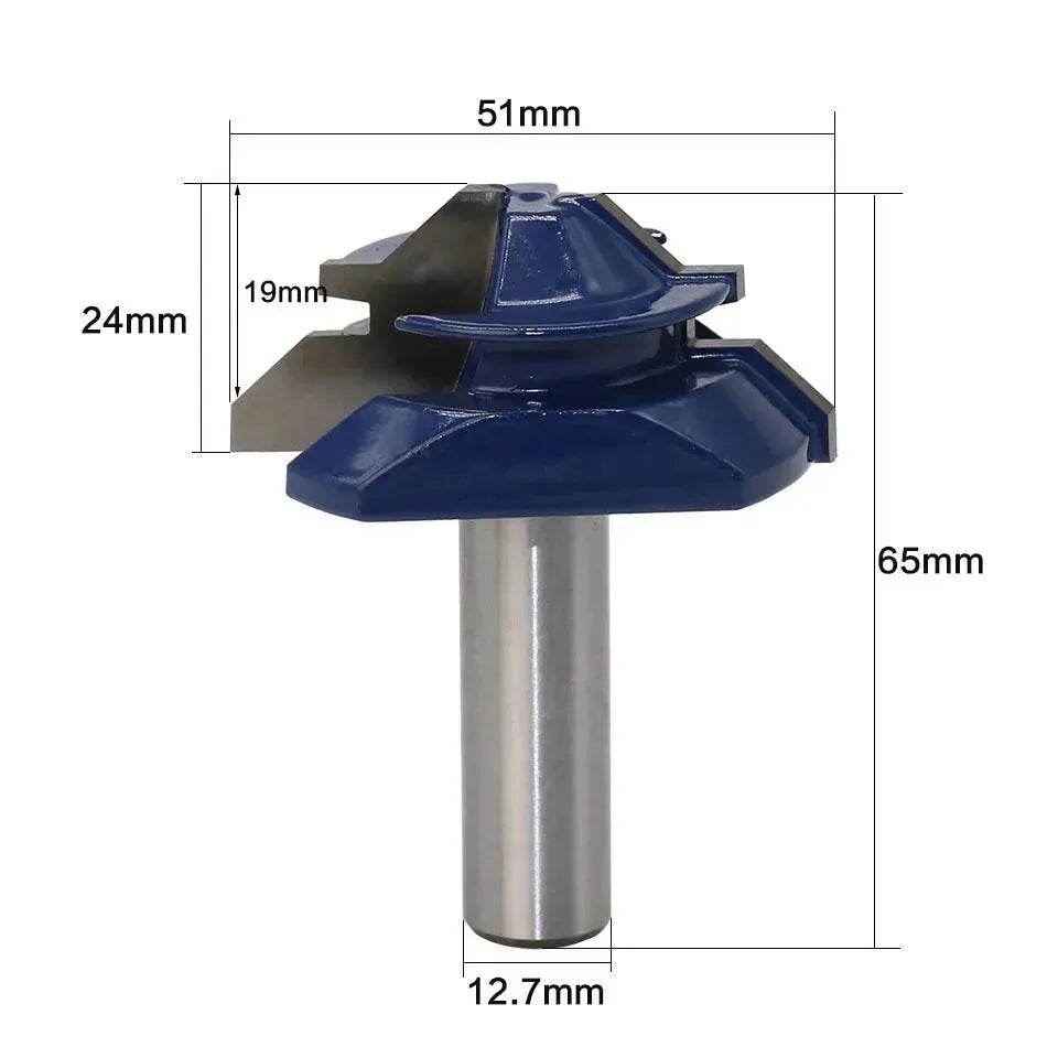 Woodwork Joint 1/2 Tongue and Groove Shank Router Bit 45 degrees