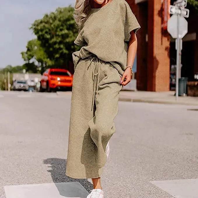 Coord fashion spring and summer 2 piece pant set women