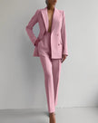 Women's Business Casual Suit Set – Long Sleeve Blazer & Slim Trousers | Canada & USA