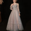 Women's Long-sleeved Host Dinner Annual Meeting Dress