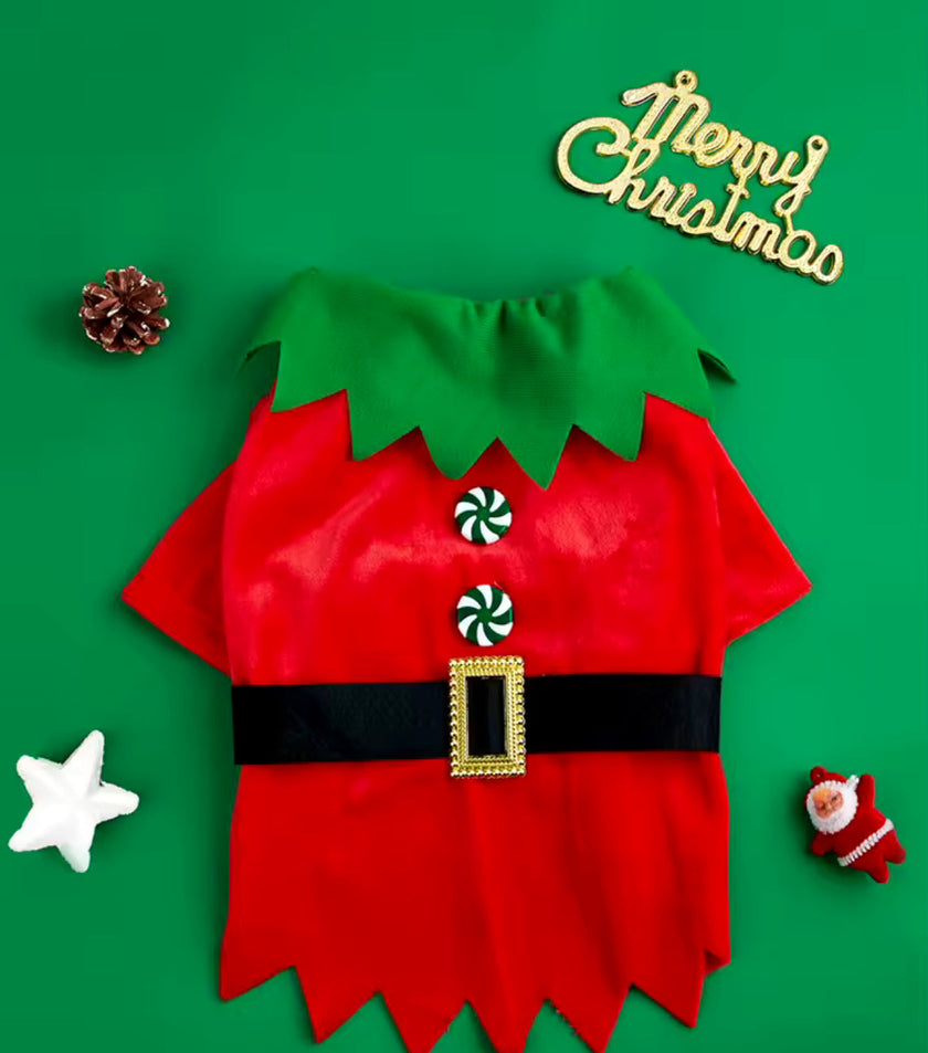 Elf Christmas Outfit – Festive Holiday Costume for Dogs