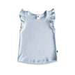 Baby/Kids' Bamboo Ruffle Shoulder | Rainbow Stripe