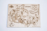 Toy Maker of Lunenburg - Kids Canada Map Puzzle with Native Animals - Made In Canada - High Quality