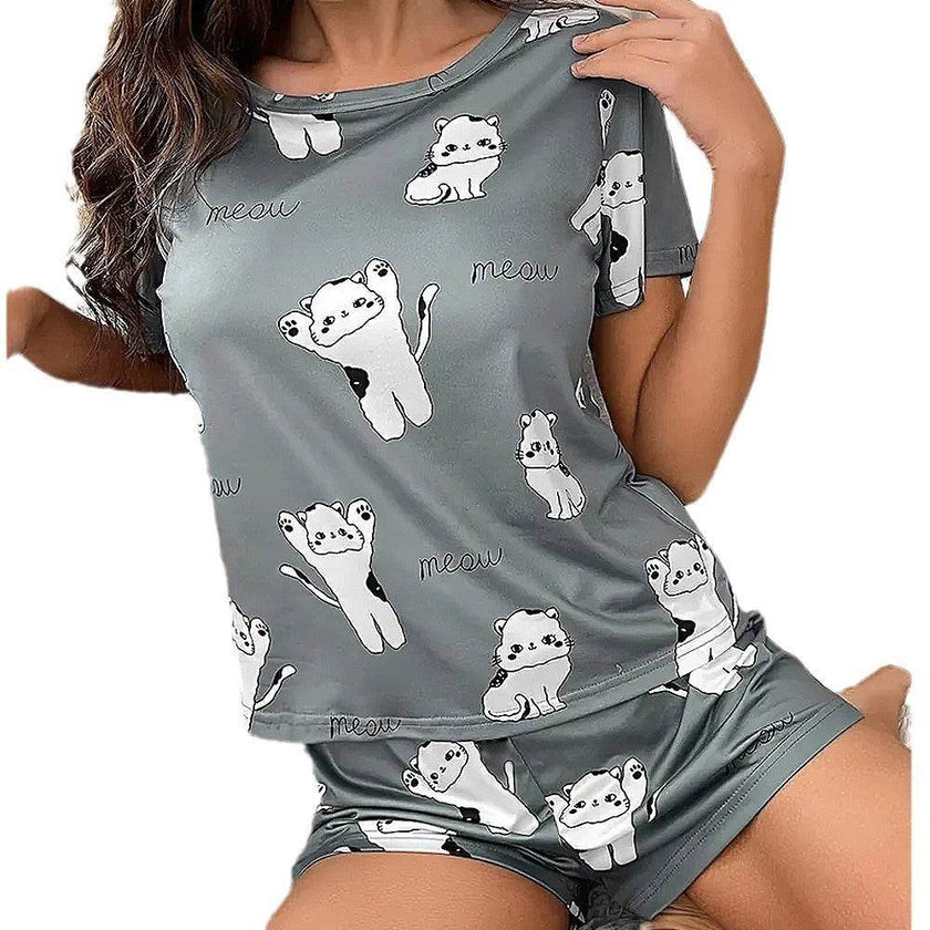 2 piece Pyjamas set women Night sleepwear and Loungewear