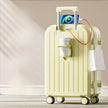 Multifunctional Smart Carry-On Suitcase with USB Port, Cup Holder & Spinner Wheels