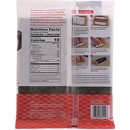 Yamamotoyama Roasted Sushi Nori Original (10 Sheets/25G) [Best Before Date: 2027.02.23]