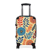 Floral Pattern Carry-On Suitcase – Bright Retro Flowers Luggage Cover