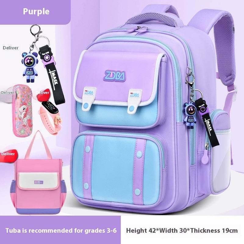 Elementary School Spine Protection Backpack Water resistant School bag