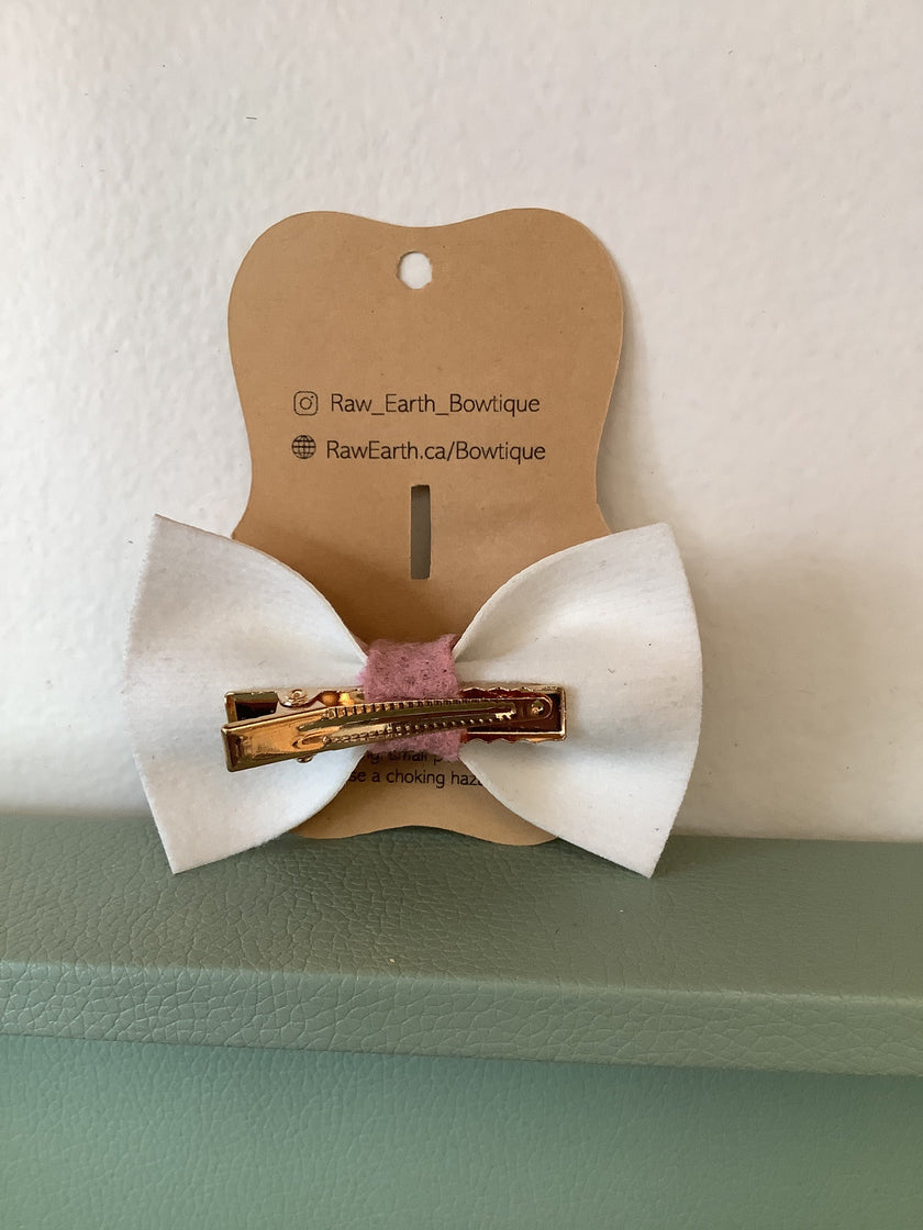 Raw Earth Bowtique Pink Floral Hair Bow Clip