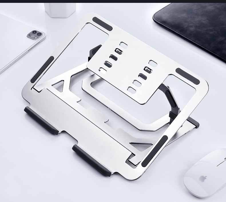 Aluminum Laptop Stand Adjustable Ergonomic 5-Angle Foldable Riser