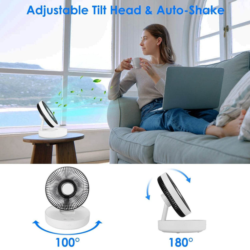 Foldable Rechargeable Portable Remote Control Desk Fan