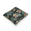 Tropical Lily Pattern Woven Pillow | Botanical Floral Throw Pillow