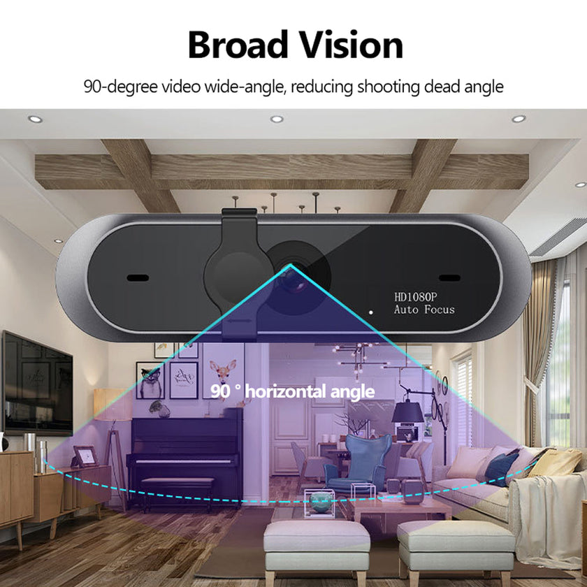 1080P Conference Webcam, 2MP USB Webcam for Video Calls and Meetings