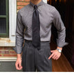 Men's Plaid Non-Iron Slim Fit Dress Shirt – Empire Collar Business Casual | Canada & USA