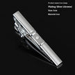 Men's Silver Electroplated Tie Clip – 25 Line Pattern Styles, 5cm Flat Head Business Tie Bar | Canada & USA