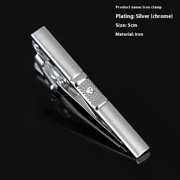 Men's Silver Electroplated Tie Clip – 25 Line Pattern Styles, 5cm Flat Head Business Tie Bar | Canada & USA