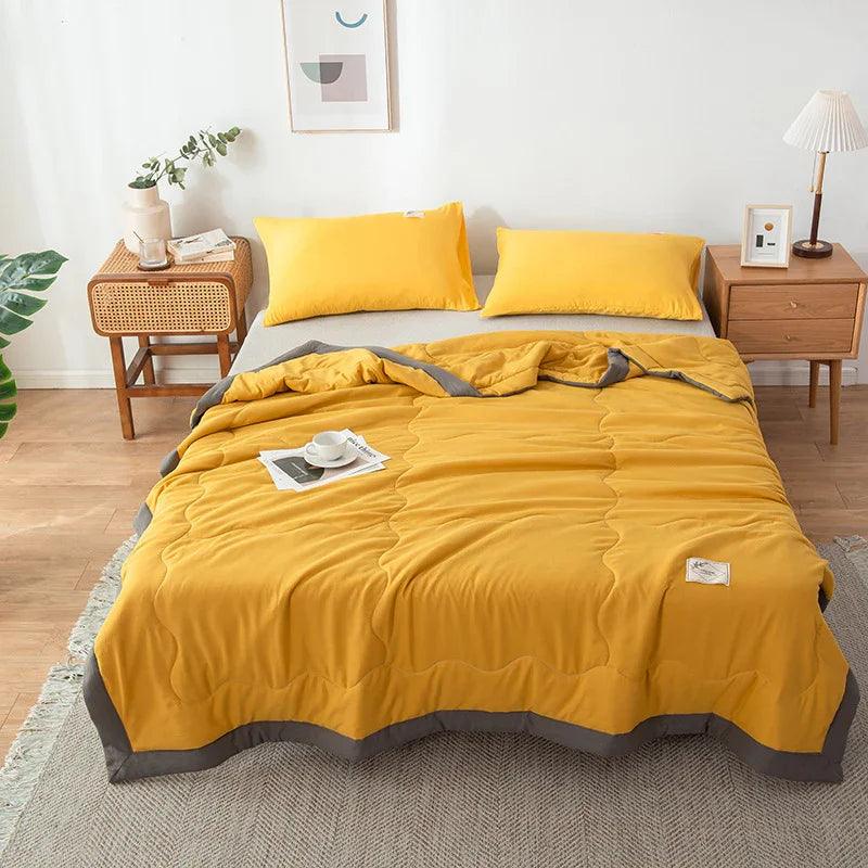 Pure Color Washed Cotton Summer Air Conditioning Duvet