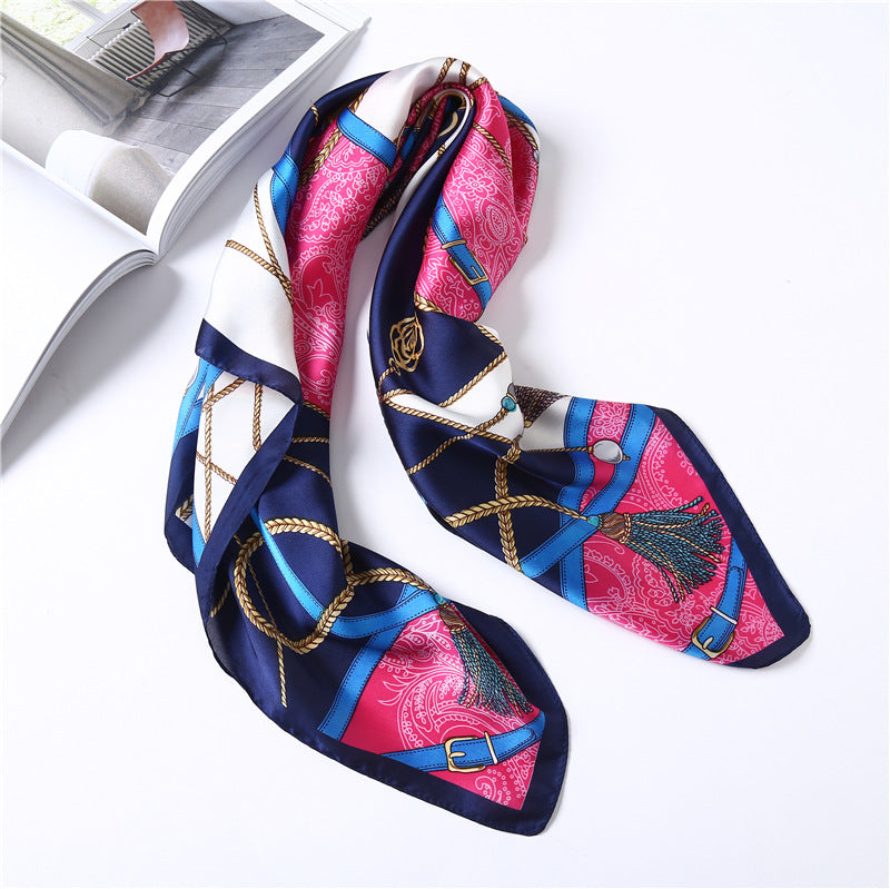 Women's Decorative Silk-Style Square Scarf 70x70cm – 15 Prints Canada USA
