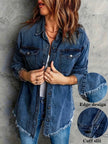 Denim Jacket – Retro Washed Casual Style for Women