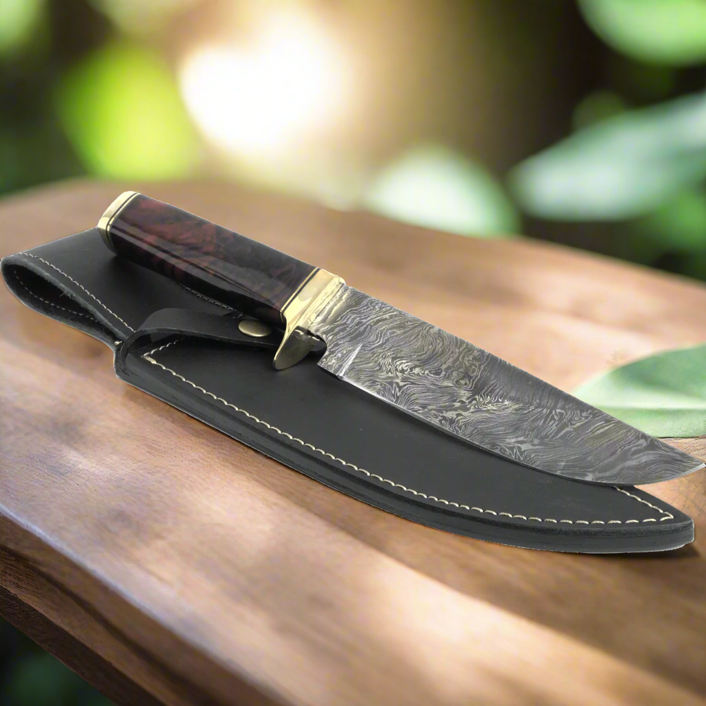 Couteau Bowie Haruto-II 7,5 pouces avec étui en cuir original.