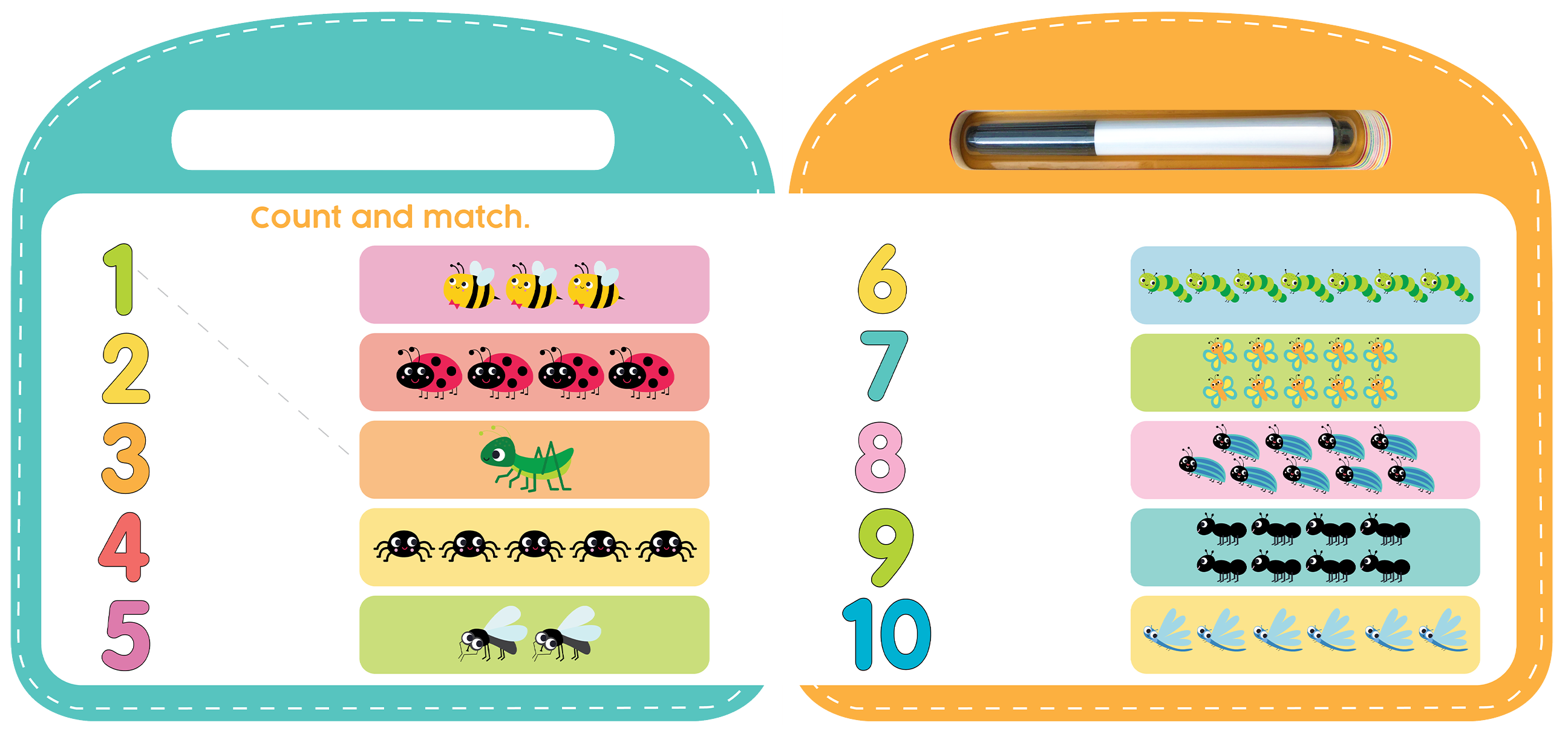 Little Hippo Books - Write & Wipe 123 - Illustrated