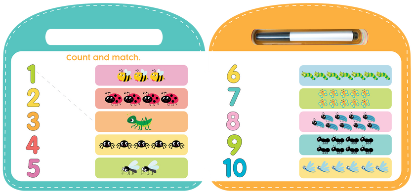 Little Hippo Books - Write & Wipe 123 - Illustrated