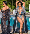 Plus Size Women Mesh Print Swimsuit | Elastic One-Piece Swimwear
