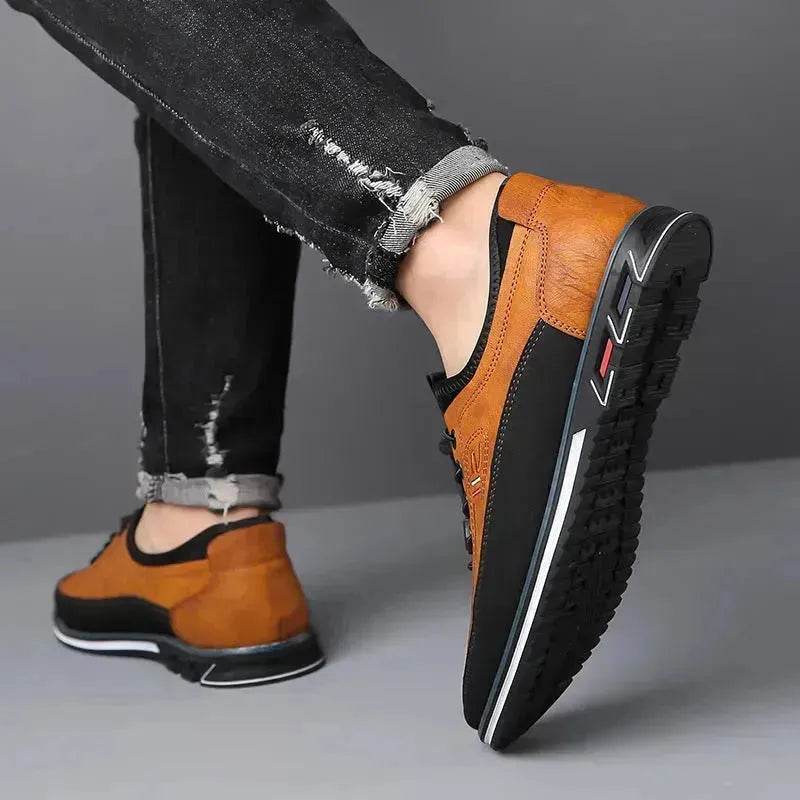 Men's Genuine Leather Casual Comfort Dress Shoes – Waterproof Non-Slip Buckle Strap EU 38–53
