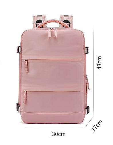 Large Capacity Girls School Laptop Backpack – Black & Pink | 18