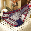Women's Mesh Transparent Seamless Low-Waist Briefs Breathable Hollow Lace
