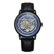 Men's Hollow-Out Mechanical Watch, Skeleton Dial Dress Watch in Gold, Silver and Black