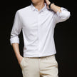 Men's Ice Silk Formal Shirt Half Sleeve Cardigan Canada | EX-STOCK