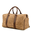 Vintage Canvas Travel Duffel Bag Weekender with Leather Handles Carry On