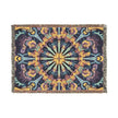 Bohemian Mosaic Woven Blanket — Vintage Tile Medallion Blanket Throw