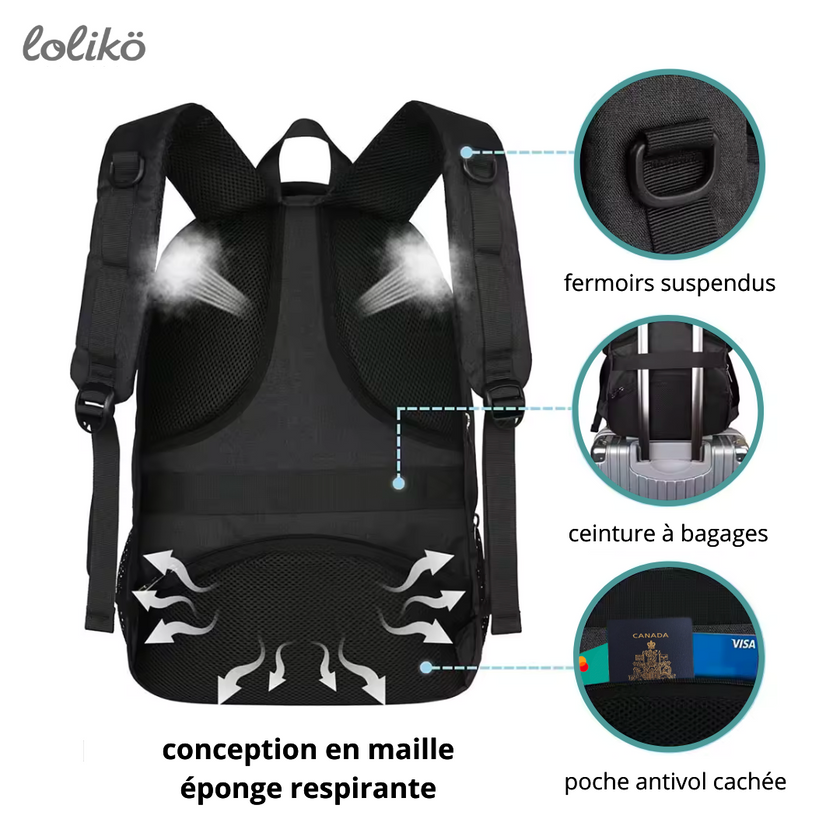 Sac à dos polyvalent noir