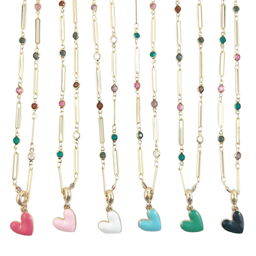 Heart Pop Necklace - Cotton Candy
