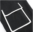 White Stripe Cargo Pants Women Trousers Pockets Patchwork Contrast Color High Waist Pants Hip Hop Capris