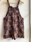 Butterflies in Ballgowns Floral Tapestry Short Overalls