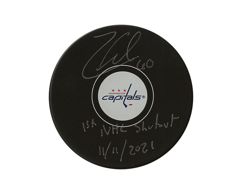 Zach Fucale Autographed Washington Capitals Autograph Model Puck Inscribed 