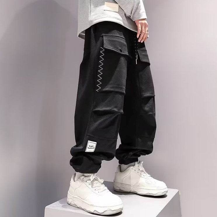 Retro Loose Tapered Men's Overalls Baggy Cargo Pant