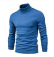 Men's Plain Slim Pullover Polo Sweatshirt Turtleneck Sweater Winter Casual Tops Men