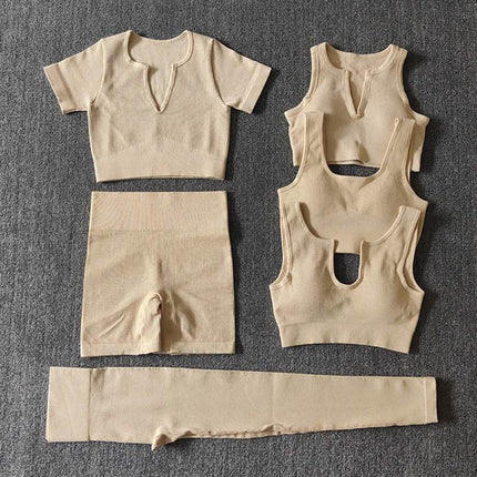 6pcs Yoga Workout Outfit set for women Gym clothes