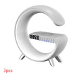 G-Shaped LED Lamp with Bluetooth Speaker & 15W Wireless Charger – App-Controlled Atmosphere Light for Bedroom