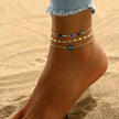 Bohemian Multi-Layer Anklet Set – Cross, Heart & Charm Designs