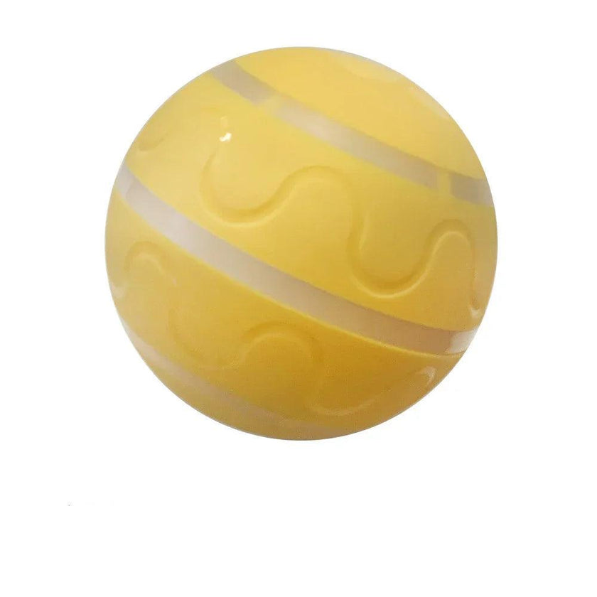 Smart Self-Rotating Cat Ball Toy – USB Rechargeable, LED Light, Remote Control Option | Yellow, Pink, Orange