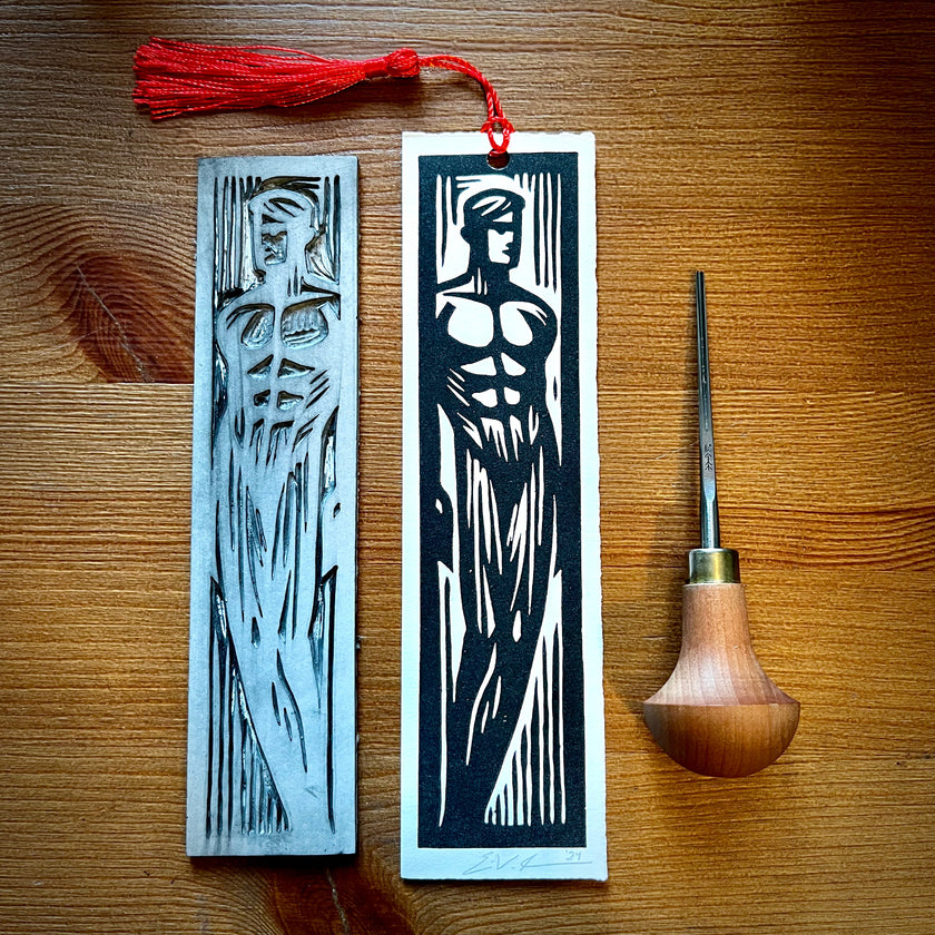 Good Boy Bookmark No. 3 | LINOCUT PRINT