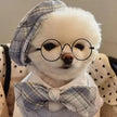 Belinda Set – Luxury Plaid Outfit Set with Matching Hat for Dogs