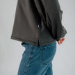 Ladies' Bamboo Fleece Cropped Pullover | Graphite