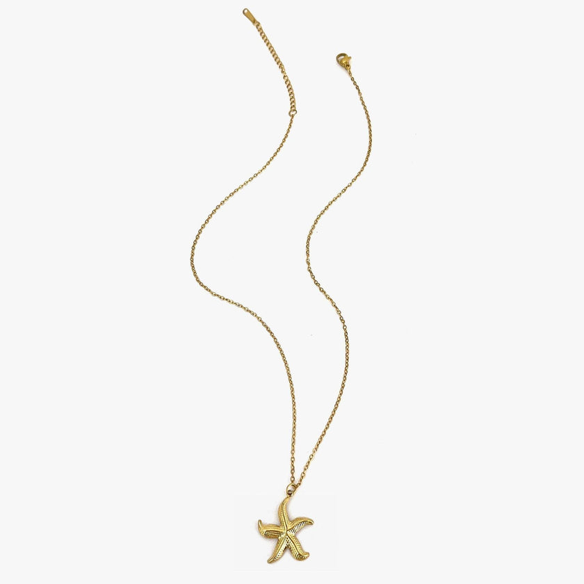 Women's necklace - Stainless Steel Starfish Conch Necklace