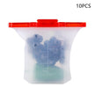 10pcs Kitchen Refrigerator Silicone Food Storage Bag
